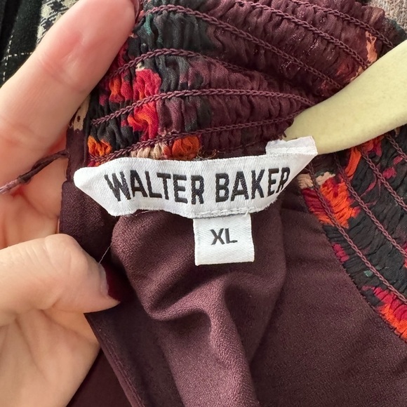 Walter Baker- Burgundy Floral Turtleneck Longsleeve Blouse - Picture 8 of 8